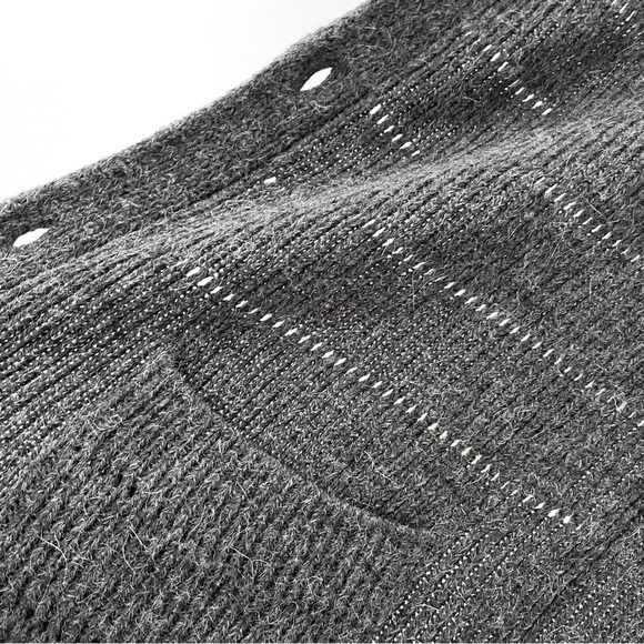 G-star Raw Wool Alpaca Oversized Longline Button Down Knit Cardigan Sweater - Picture 7 of 13